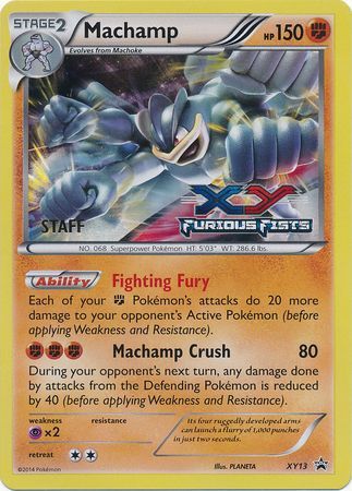 Machamp (XY13) (Staff) [XY: Black Star Promos] | Cracking-Singles