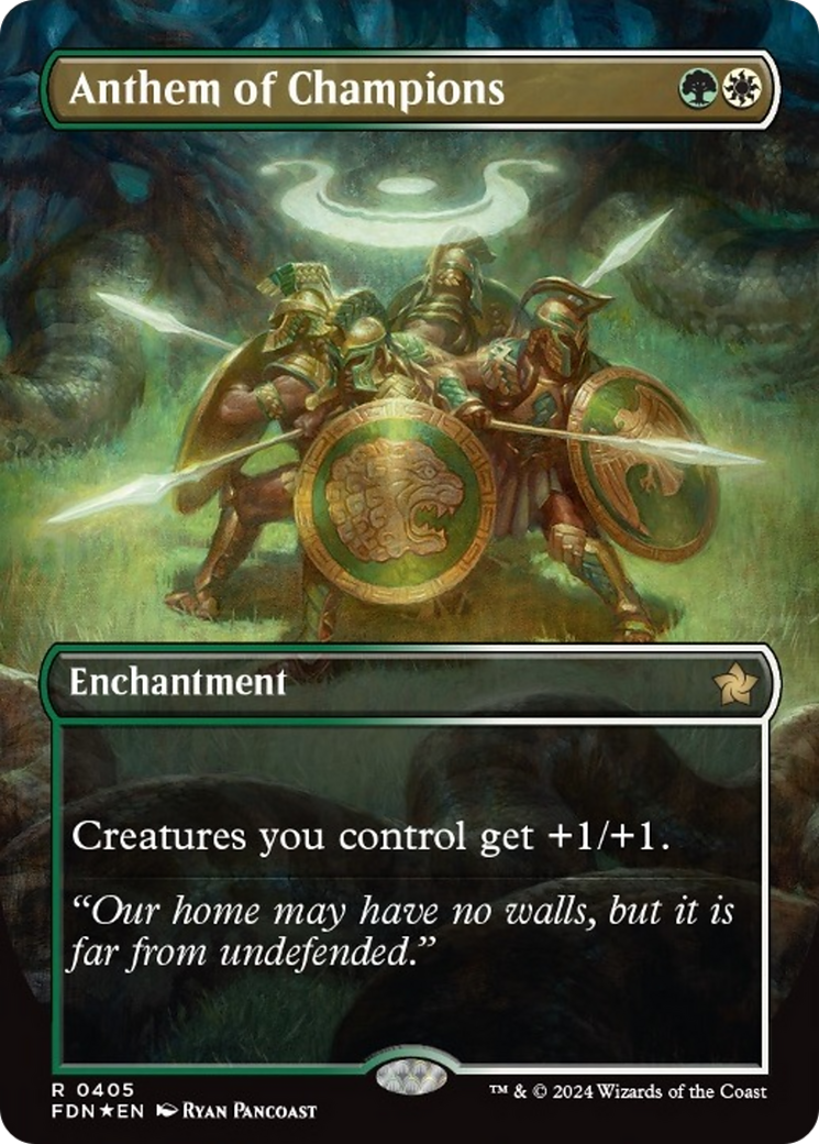 Anthem of Champions (Borderless Mana Foil) [Foundations] | Cracking-Singles