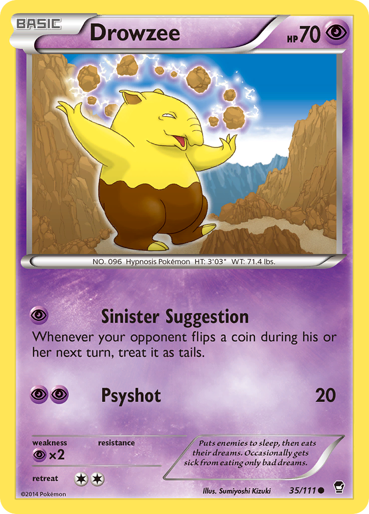 Drowzee (35/111) [XY: Furious Fists] | Cracking-Singles