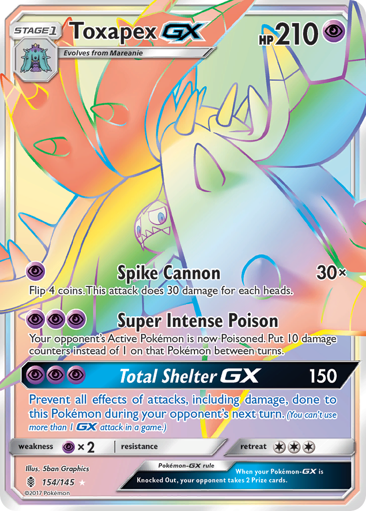 Toxapex GX (154/145) [Sun & Moon: Guardians Rising] | Cracking-Singles