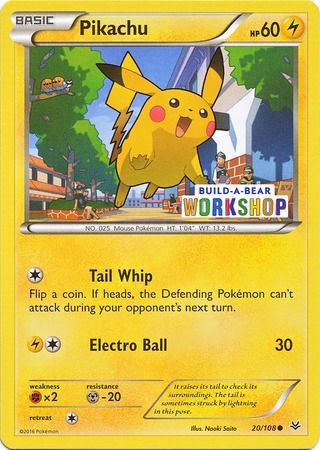 Pikachu (20/108) (Build A Bear Workshop Exclusive) [Miscellaneous Cards] | Cracking-Singles