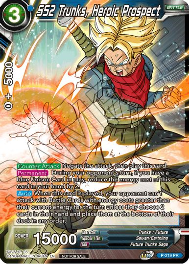 SS2 Trunks, Heroic Prospect (Event Pack 08) (P-219) [Tournament Promotion Cards] | Cracking-Singles