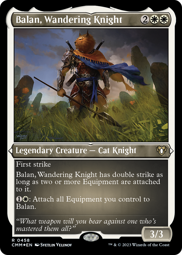 Balan, Wandering Knight (Foil Etched) [Commander Masters] | Cracking-Singles