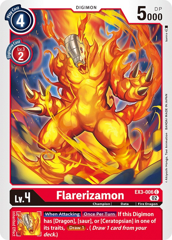 Flarerizamon [EX3-006] [Draconic Roar] | Cracking-Singles