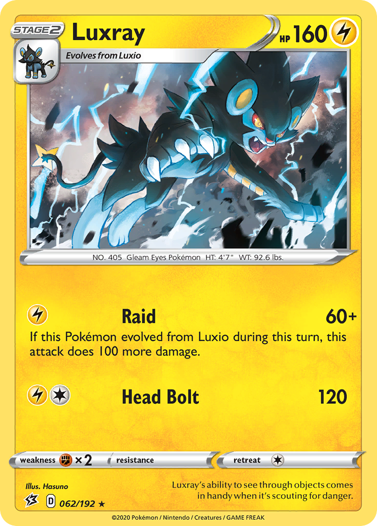 Luxray (062/192) [Sword & Shield: Rebel Clash] | Cracking-Singles