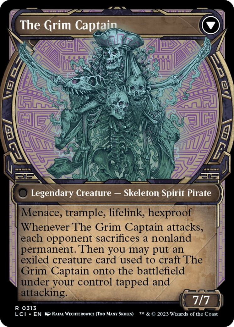 Throne of the Grim Captain // The Grim Captain (Showcase) [The Lost Caverns of Ixalan] | Cracking-Singles