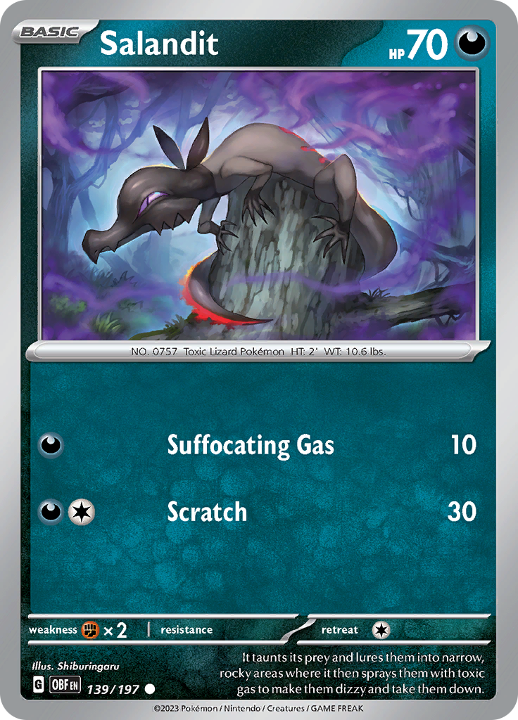 Salandit (139/197) [Scarlet & Violet: Obsidian Flames] | Cracking-Singles