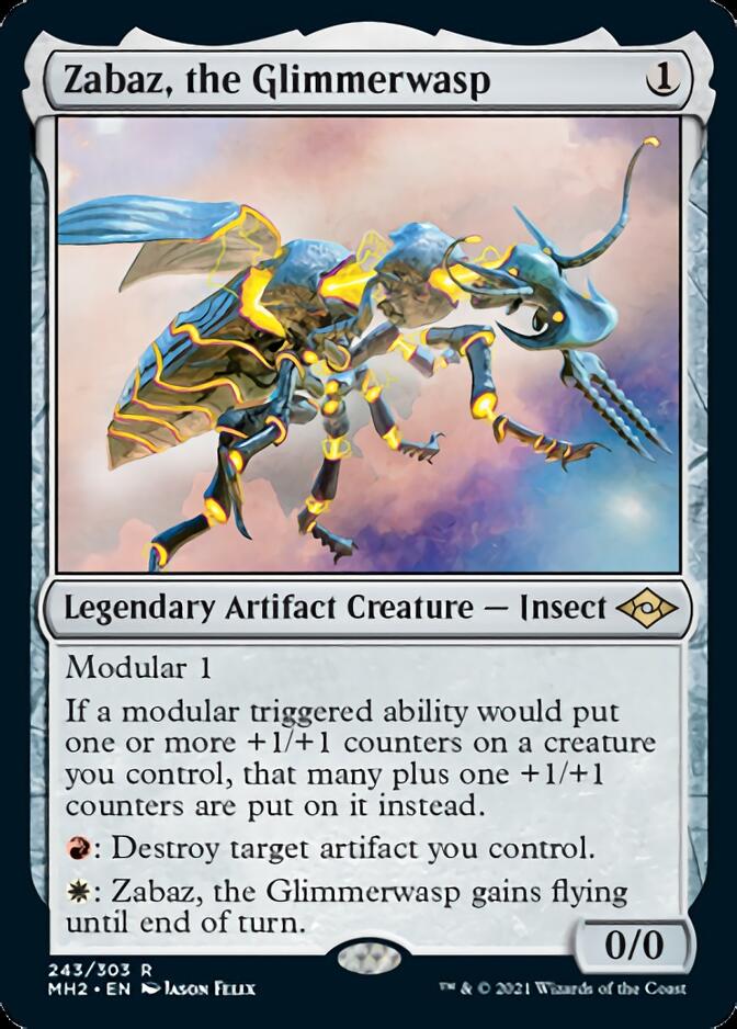 Zabaz, the Glimmerwasp [Modern Horizons 2] | Cracking-Singles