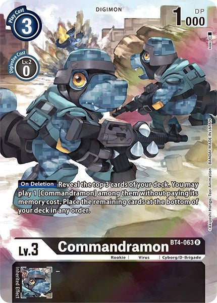 Commandramon [BT4-063] (Alternate Art) [Dimensional Phase] | Cracking-Singles