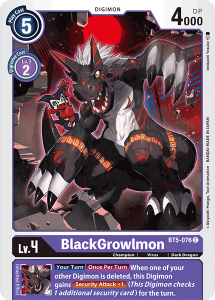 BlackGrowlmon [BT5-076] [Battle of Omni] | Cracking-Singles