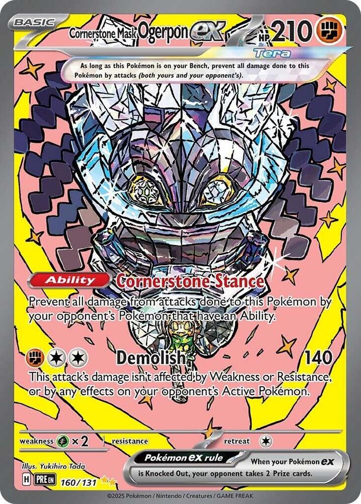 Cornerstone Mask Ogerpon ex (160/131) [Scarlet & Violet: Prismatic Evolutions] | Cracking-Singles