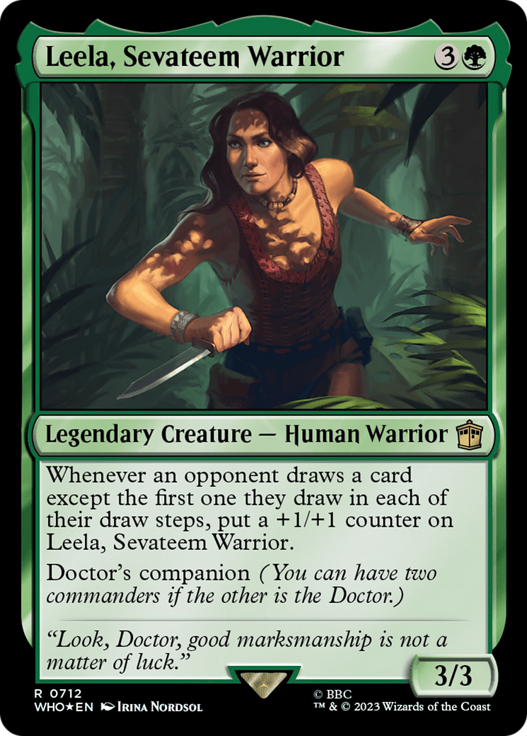 Leela, Sevateem Warrior (Surge Foil) [Doctor Who] | Cracking-Singles