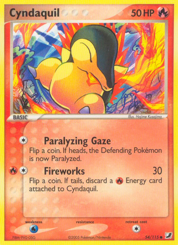 Cyndaquil (54/115) [EX: Unseen Forces] | Cracking-Singles