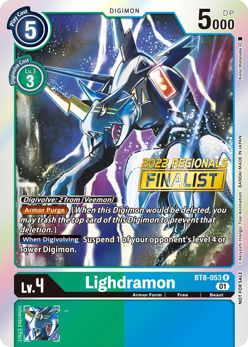 Lighdramon [BT8-053] (2022 Championship Offline Regional) (Online Finalist) [New Awakening Promos] | Cracking-Singles