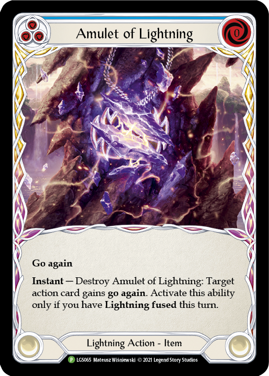 Amulet of Lightning [LGS065] (Promo)  Cold Foil | Cracking-Singles