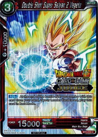 Double Shot Super Saiyan 2 Vegeta (BT2-010) [Judge Promotion Cards] | Cracking-Singles