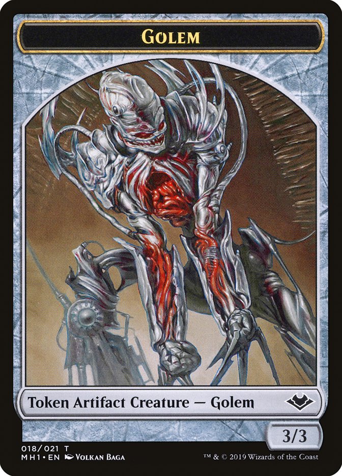 Goblin (010) // Golem (018) Double-Sided Token [Modern Horizons Tokens] | Cracking-Singles