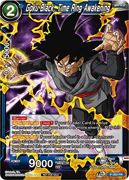 Goku Black, Time Ring Awakening (Unison Warrior Series Boost Tournament Pack Vol. 7) (P-369) [Tournament Promotion Cards] | Cracking-Singles