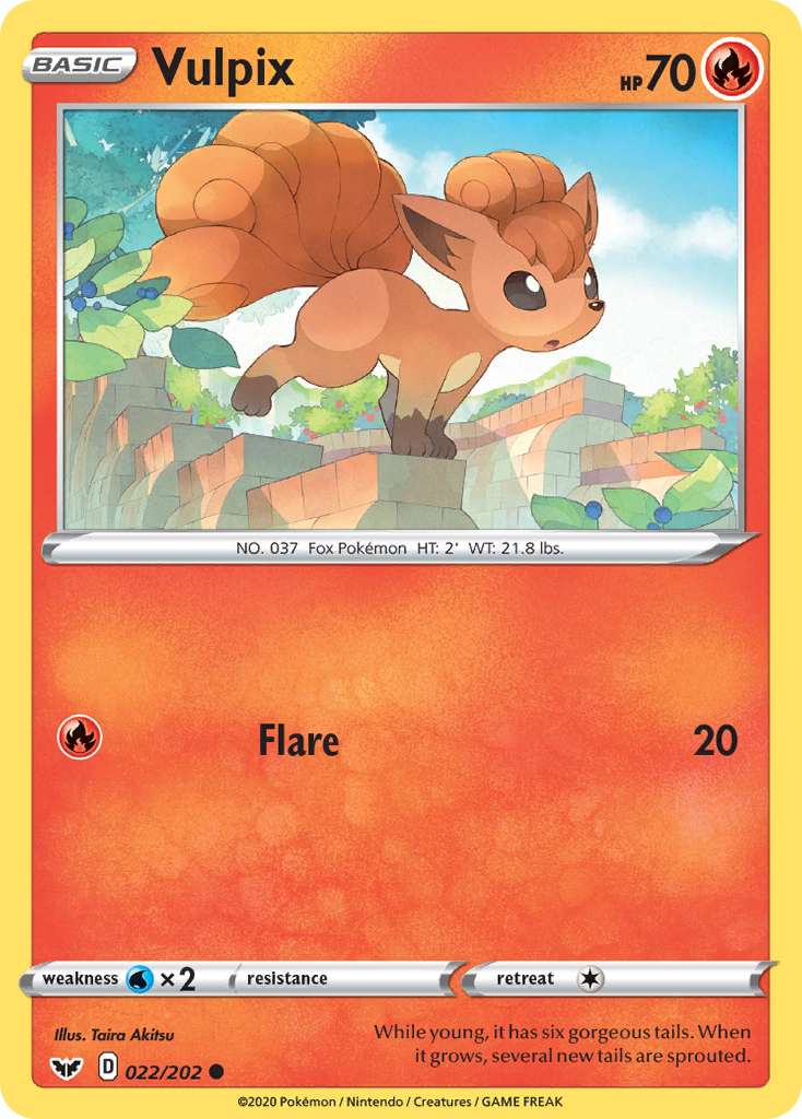 Vulpix (022/202) [Sword & Shield: Base Set] | Cracking-Singles