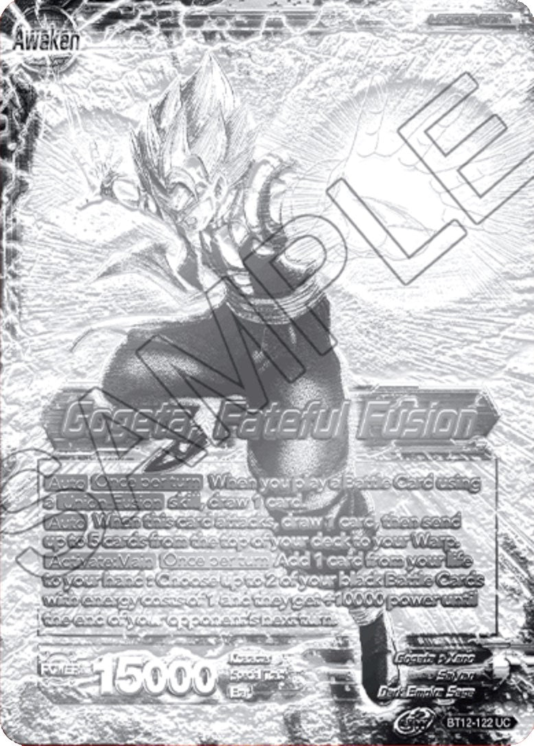 Son Goku & Vegeta // Gogeta, Fateful Fusion (2021 Championship Top 16) (Metal Silver Foil) (BT12-122) [Tournament Promotion Cards] | Cracking-Singles