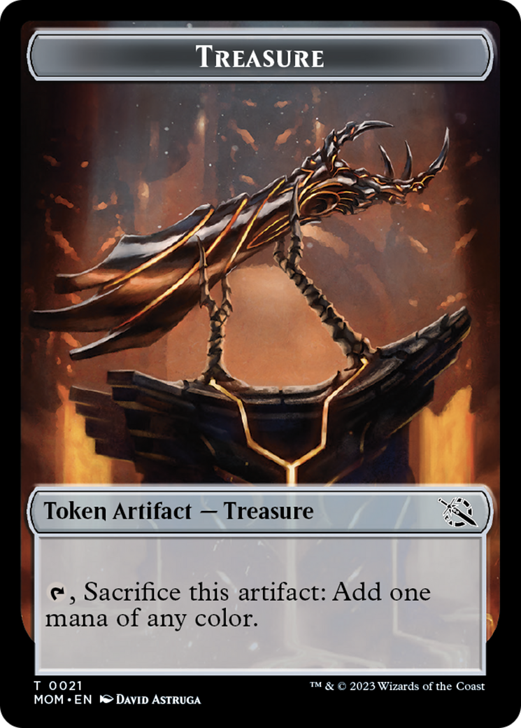 Treasure Token (21) [March of the Machine Tokens] | Cracking-Singles