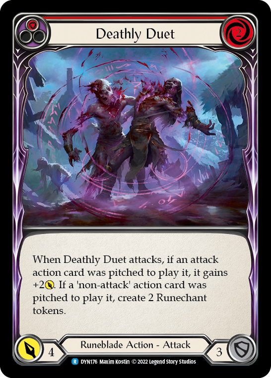 Deathly Duet (Red) [DYN176] (Dynasty)  Rainbow Foil | Cracking-Singles