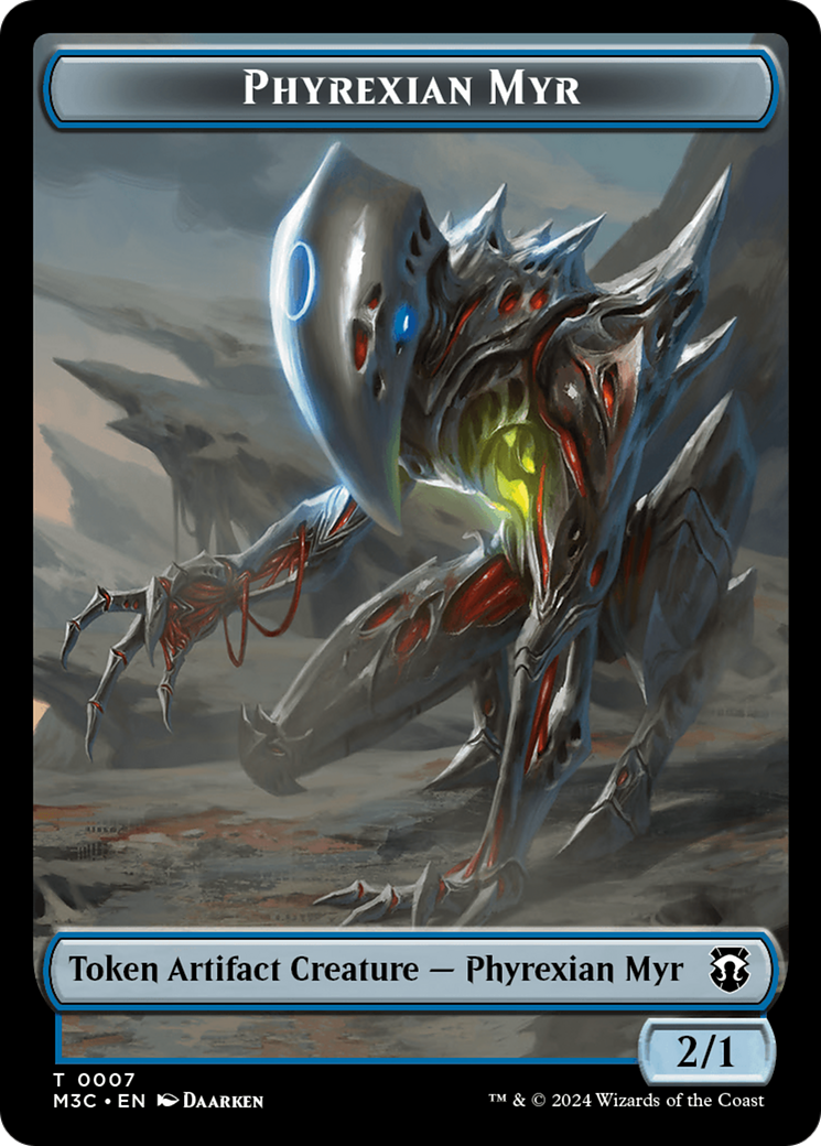 Phyrexian Myr // Servo Double-Sided Token [Modern Horizons 3 Commander Tokens] | Cracking-Singles