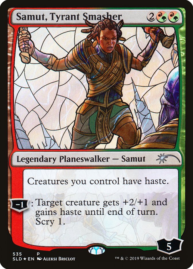 Samut, Tyrant Smasher (Stained Glass) [Secret Lair Drop Promos] | Cracking-Singles