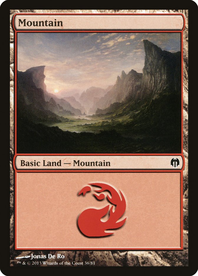 Mountain (36) [Duel Decks: Heroes vs. Monsters] | Cracking-Singles