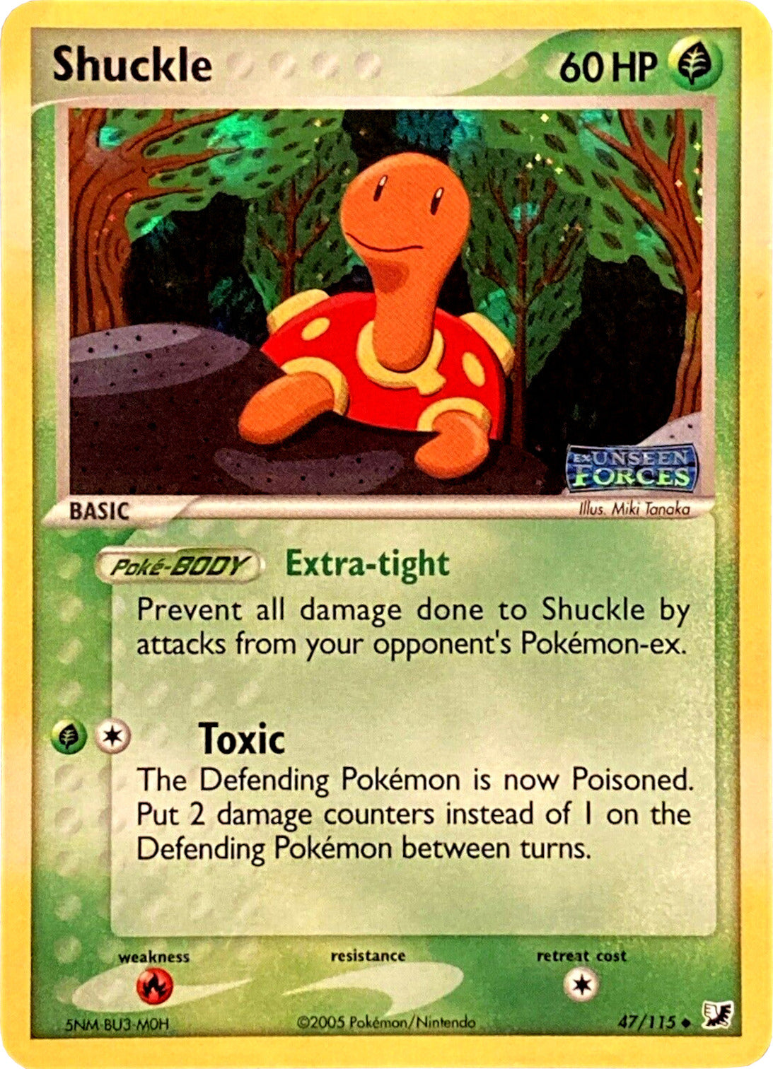 Shuckle (47/115) (Stamped) [EX: Unseen Forces] | Cracking-Singles