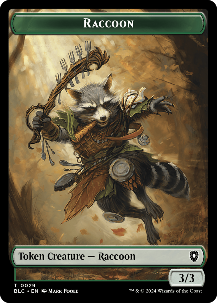 Rat // Raccoon Double-Sided Token [Bloomburrow Commander Tokens] | Cracking-Singles