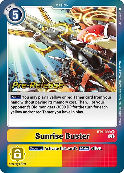 Sunrise Buster [BT9-099] [X Record Pre-Release Promos] | Cracking-Singles