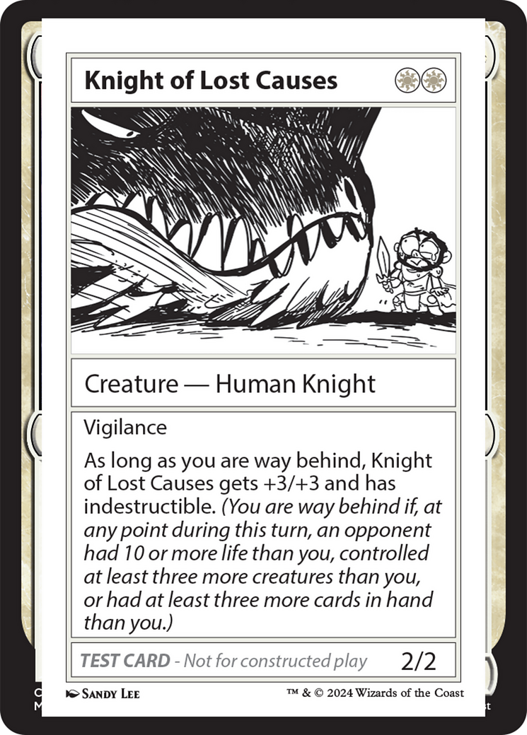 Knight of Lost Causes [Mystery Booster 2 Playtest Cards] | Cracking-Singles