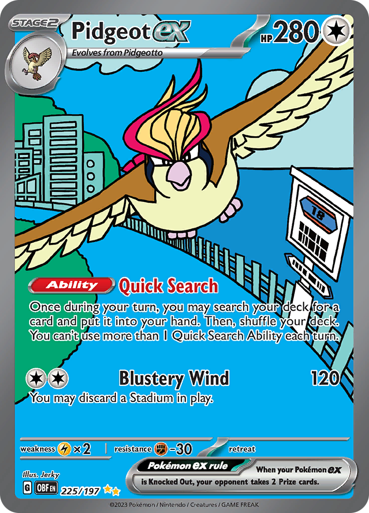 Pidgeot ex (225/197) [Scarlet & Violet: Obsidian Flames] | Cracking-Singles