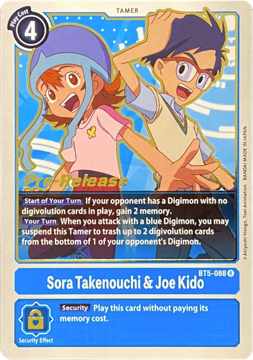 Sora Takenouchi & Joe Kido [BT5-088] [Battle of Omni Pre-Release Promos] | Cracking-Singles