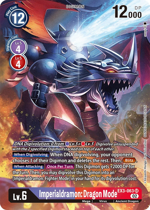 Imperialdramon: Dragon Mode [EX3-063] (Alternate Art) [Draconic Roar] | Cracking-Singles