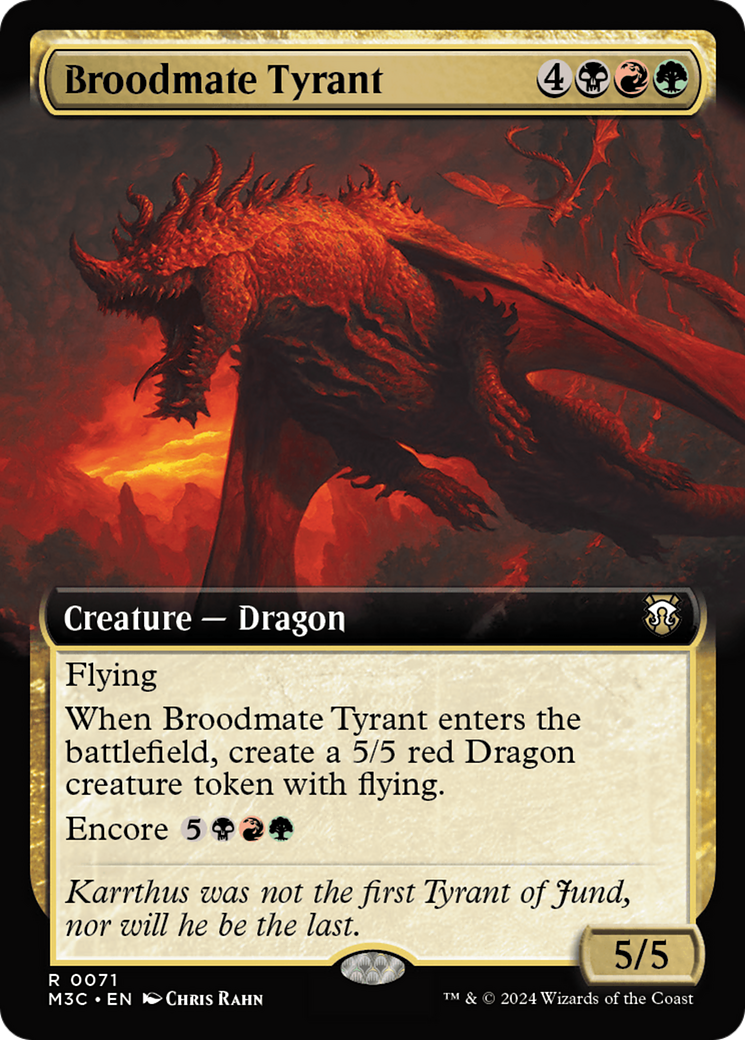 Broodmate Tyrant (Extended Art) [Modern Horizons 3 Commander] | Cracking-Singles