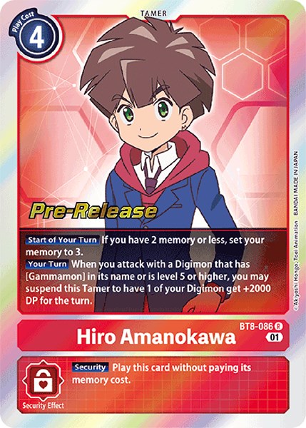 Hiro Amanokawa [BT8-086] [New Awakening Pre-Release Cards] | Cracking-Singles