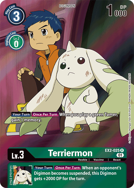 Terriermon [EX2-025] (Alternate Art) [Digital Hazard] | Cracking-Singles