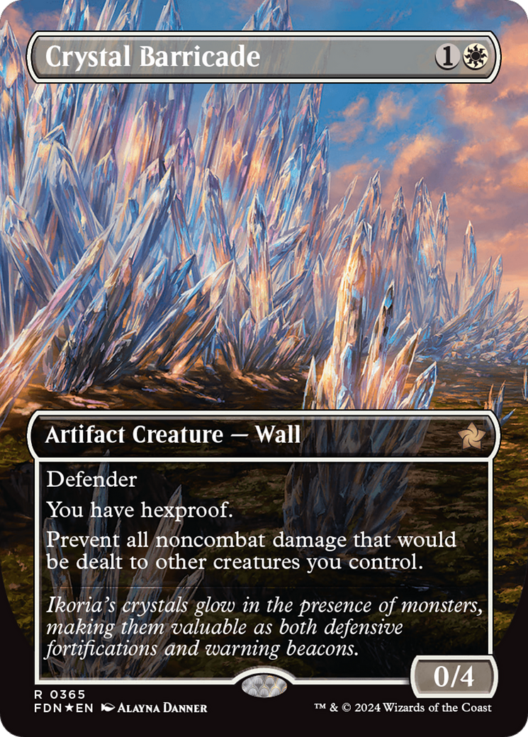 Crystal Barricade (Borderless) (Mana Foil) [Foundations] | Cracking-Singles