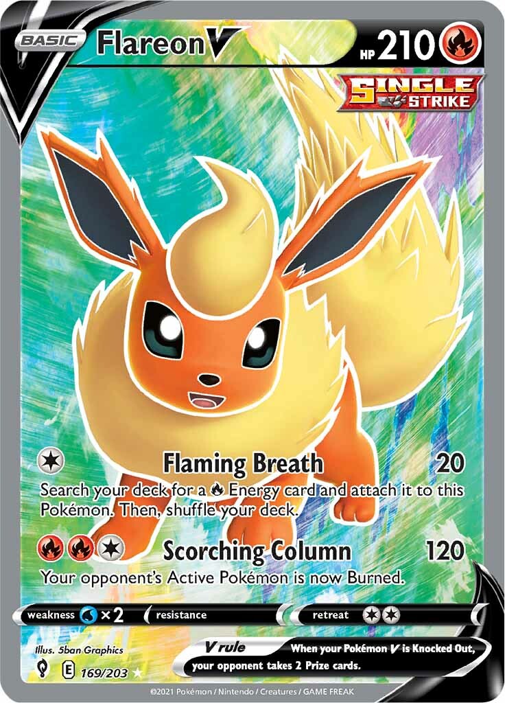 Flareon V (169/203) [Sword & Shield: Evolving Skies] | Cracking-Singles