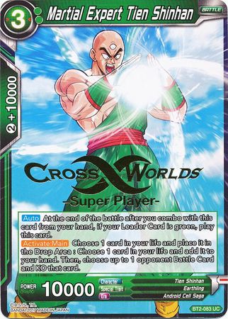 Martial Expert Tien Shinhan (Super Player Stamped) (BT2-083) [Tournament Promotion Cards] | Cracking-Singles