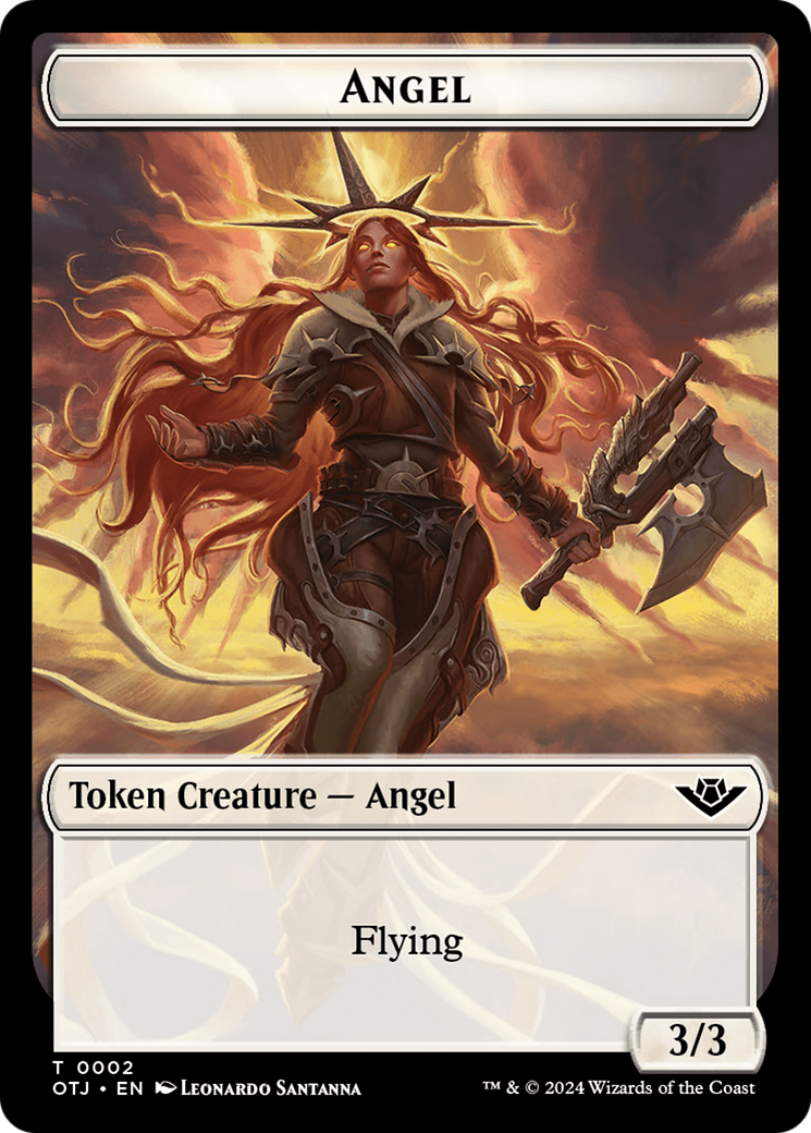 Angel Token [Outlaws of Thunder Junction Tokens] | Cracking-Singles