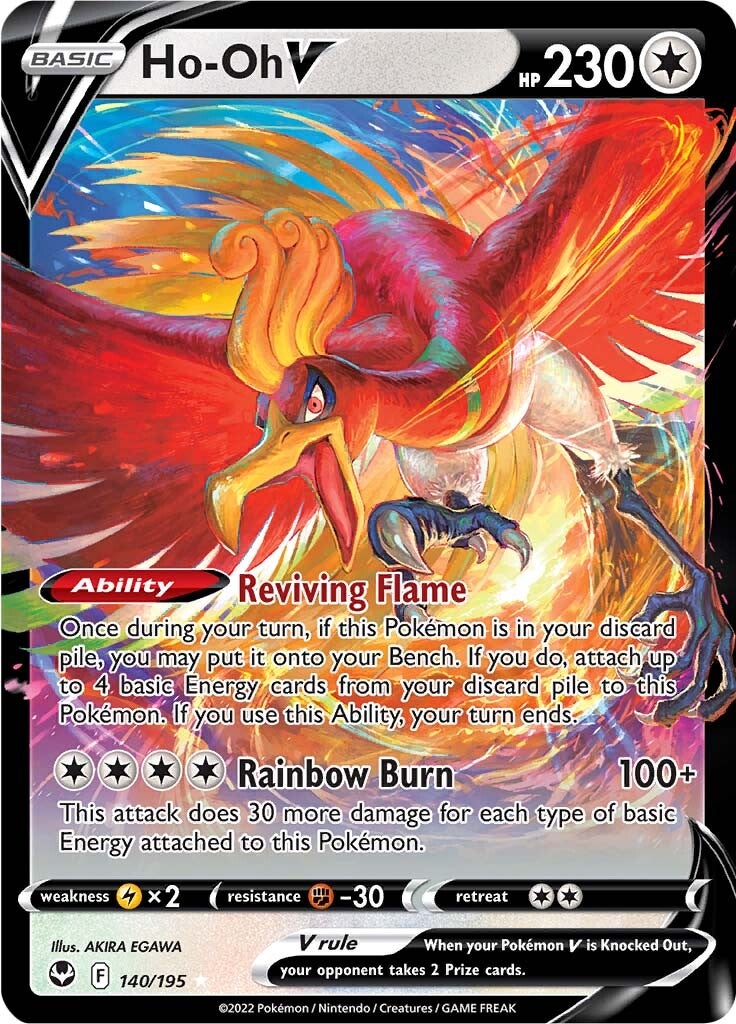 Ho-oh V (140/195) [Sword & Shield: Silver Tempest] | Cracking-Singles