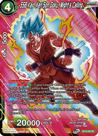 SSB Kaio-Ken Son Goku, Might's Calling (BT16-050) [Realm of the Gods] | Cracking-Singles