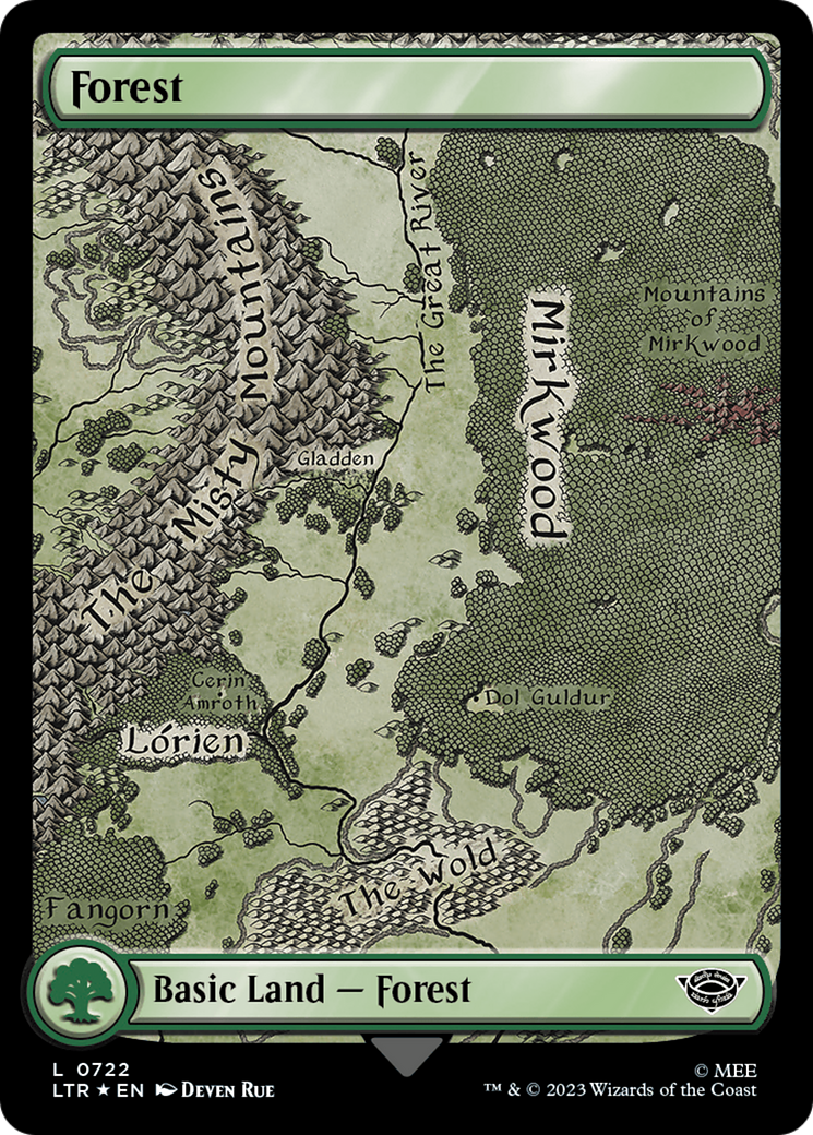 Forest (0722) (Surge Foil) [The Lord of the Rings: Tales of Middle-Earth] | Cracking-Singles