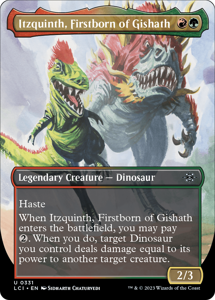 Itzquinth, Firstborn of Gishath (Borderless) [The Lost Caverns of Ixalan] | Cracking-Singles