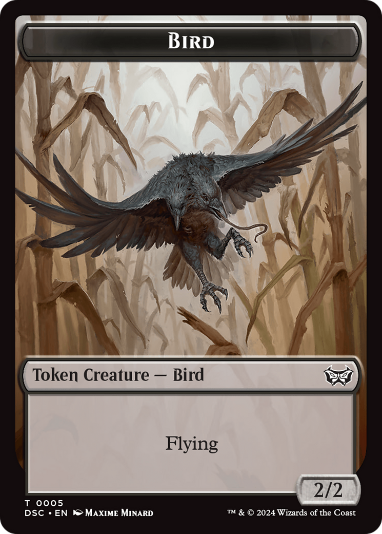 Demon // Bird Double-Sided Token [Duskmourn: House of Horror Commander Tokens] | Cracking-Singles