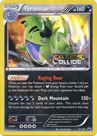 Tyranitar (XY130) (Staff) [XY: Black Star Promos] | Cracking-Singles