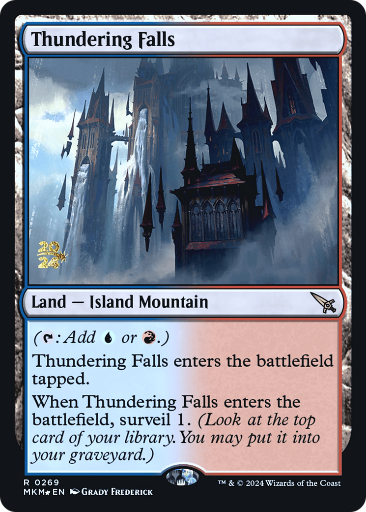 Thundering Falls [Murders at Karlov Manor Prerelease Promos] | Cracking-Singles